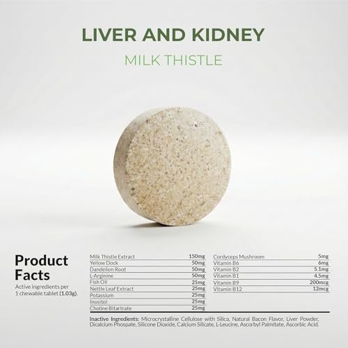 Milk Thistle for Dogs - 120 Chewable Tablets – Are on long-term medications that may stress the liver – Image 8