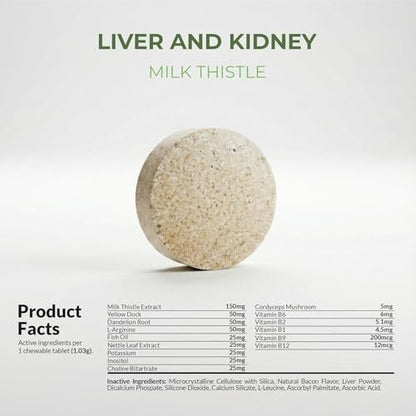 Milk Thistle for Dogs - 120 Chewable Tablets – Silymarin-Rich Milk Thistle: Milk thistle is renowned for its – Image 1