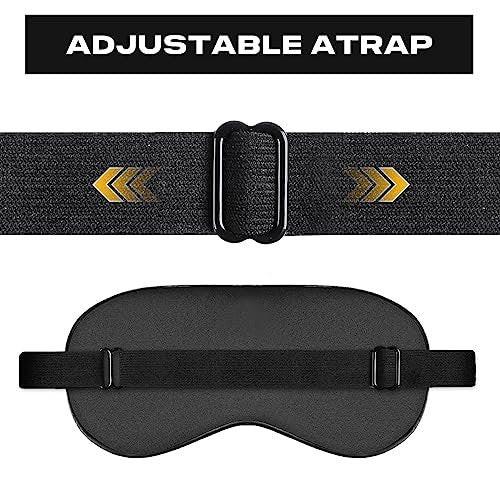 Sleep Mask for Side Sleepers, 100% Blackout Eye Mask for Sleeping, Soft Adjustable Blindfold with No Pressure on Eyes, Comfortable Travel Sleep Mask for Women Men - görsel 13