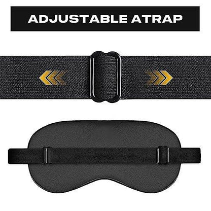 Sleep Mask for Side Sleepers, 100% Blackout Eye Mask for Sleeping, Soft Adjustable Blindfold with No Pressure on Eyes, Comfortable Travel Sleep Mask for Women Men