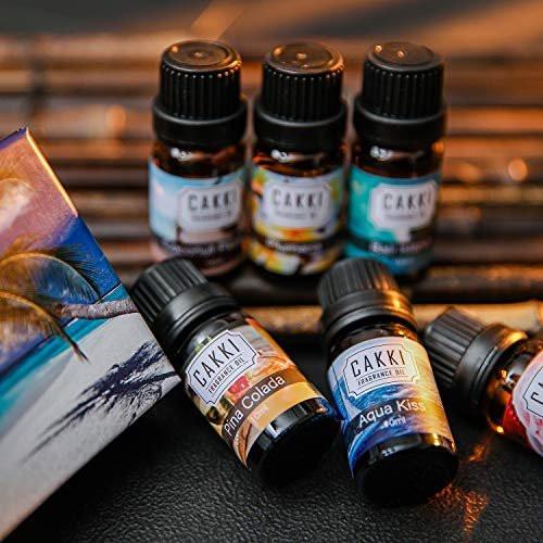 Summer Essential Oils for Diffusers for Home, CAKKI Fragrance Oils Set, Long Lasting, 6X10ml with Coconut, Pina Colada, Aqua Kiss, Bali Island, Strawberry, Aromatherapy Oils, for Candles Making, Gifts - görsel 12