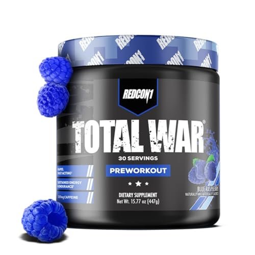 REDCON1 Total War Pre Workout, Blue – Enhanced Focus: The caffeine and other nootropic ingredients sharpen mental – Image 2
