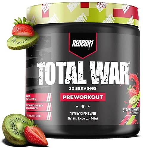 REDCON1 Total War Pre Workout, Strawberry – Fast-Acting Formula: Designed for rapid absorption, Total War kicks in – Image 4