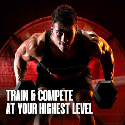 REDCON1 Total War Pre Workout, Strawberry – Muscle Endurance and Focus: Beta-alanine (3.2g) buffers lactic acid – Image 8