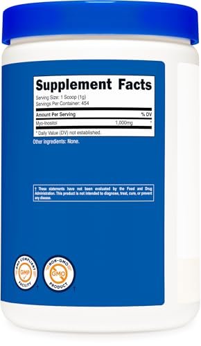 Nutricost Inositol Powder 1LB (454 Grams) - Gluten Free, Non-GMO - görsel 4