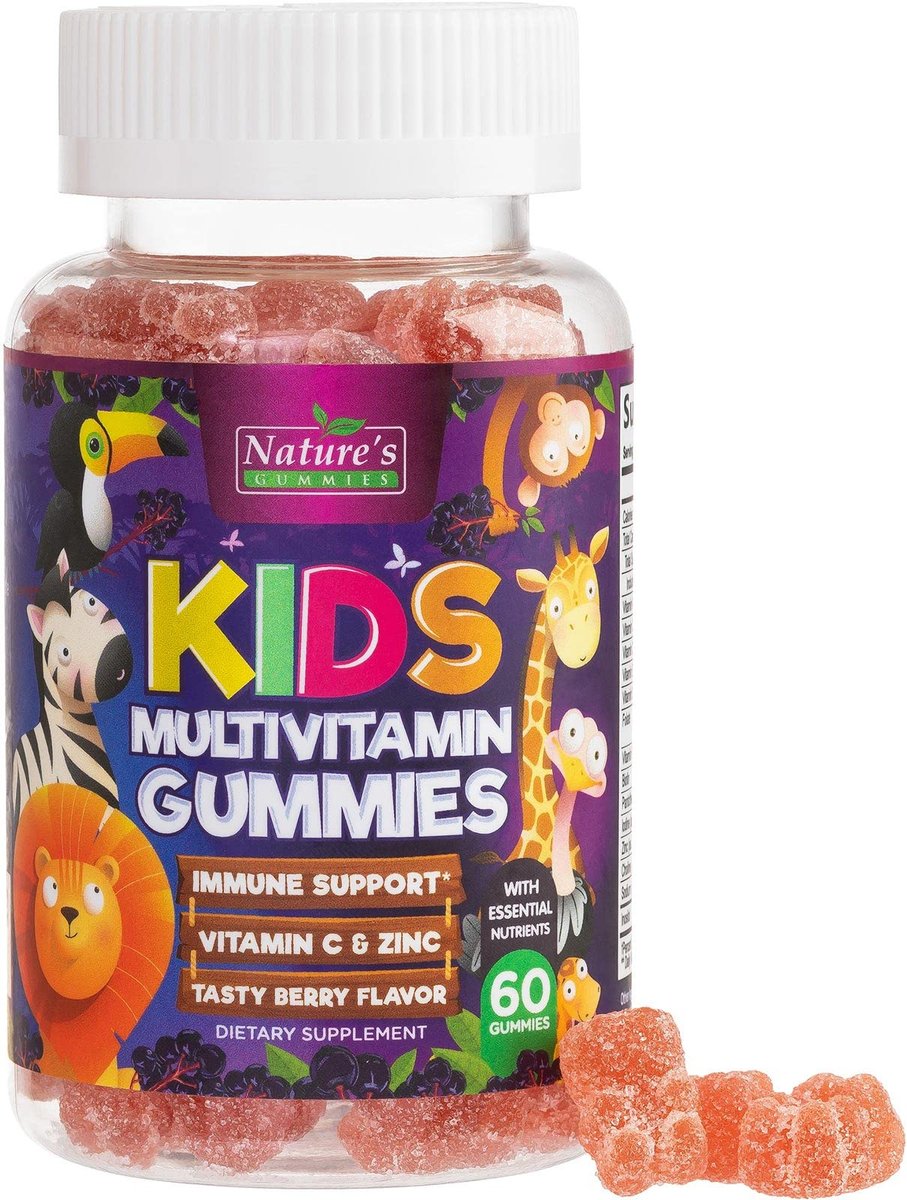 Multivitamin for Kids - Complete Daily Children's Multi Vitamin Gummy Chew with Vitamin D, B Vitamins, Zinc & More - Energy, Memory Focus & Immune Health Support - Natural Berry Flavor - 120 Gummies - görsel 11