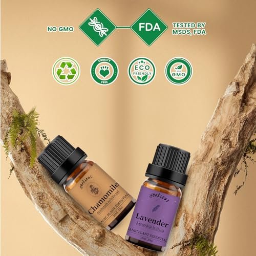 yethious Chamomile Lavender Essential Oil Set Pure Chamomile Lavender Aromatherapy Oils Organic Chamomile Essential Oil for Diffuser 2 Pack 10ML - görsel 12