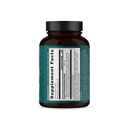 Ancient Nutrition Ashwagandha Tablets, Stress Relief, Supports Energy, Mental Clarity and Concentration, Reduces Fatigue and Anxiousness, Paleo and Keto Friendly, 30 Capsules - görsel 12