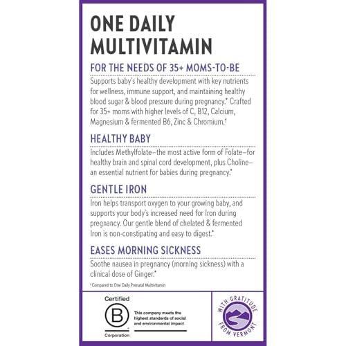 New Chapter Prenatal Vitamins, One Daily Prenatal Multivitamin Enhanced for Age 35+ with Methylfolate + Choline for Healthy Mom & Baby, Gluten Free & Non-GMO- 30 ct - görsel 12