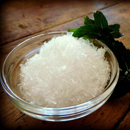 Mak Menthol Crystal 4 oz - Pure Organic 100% Natural - Menthol Crystals from Mint Crystal Mints Mentha Arvensis - Comes in Resealable Standup Bag for Long-Lasting Freshness