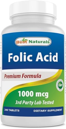 Best Naturals Folic Acid 1000 mcg (Vitamin B9), 240 Tablets - görsel 2