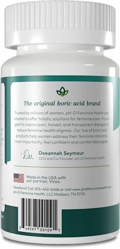 pH-D Feminine Health Support - Boric Acid – pH-Balancing Support: Boric acid helps maintain the natural acidic pH – Image 3