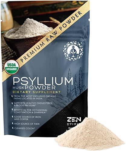 Organic Psyllium Husk Powder - Premium Indian Natural Soluble Fiber Supplement, Natural Laxative, Perfect Colon Cleanser & Body Detox - Gluten Free, Vegan & Keto Friendly (8oz) - görsel 1