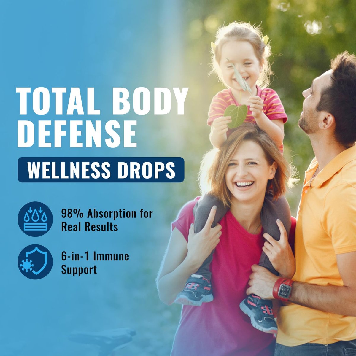 Total Immune 6-in-1 Liquid Multivitamin Supplement | 100% Daily Zinc, Vitamin D3, Vitamin C Immunity Drops | Elderberry, Echinacea, Ginger Support for Adults & Kids | 4 oz Passion Fruit - görsel 5