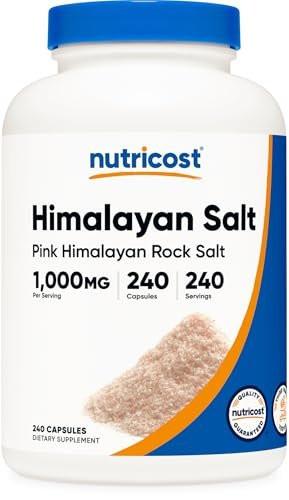 Nutricost Pink Himalayan Salt Capsules 1000mg, 390mg Sodium, 240 Capsules - Non-GMO, Gluten Free - görsel 4