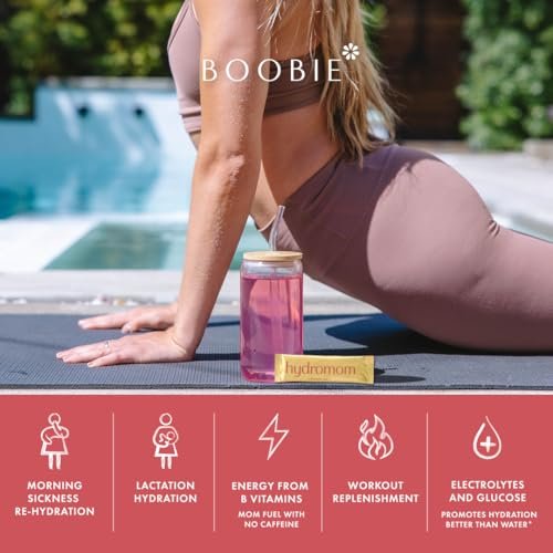 Boobie Hydromom Superfood Electrolyte Drink Mix, Strawberry Kiwi | Refreshing Energy & Hydration Boost for Mamas | On-The-Go & Travel Essentials for Pregnancy, Lactation, & Beyond, 15 Packets - görsel 11