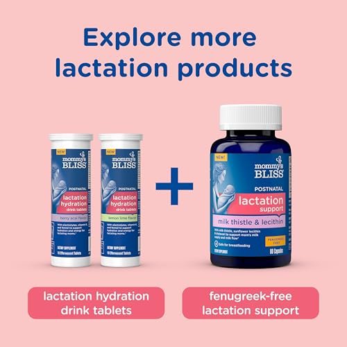 Mommy's Bliss Postnatal Lactation Support Supplement with Probiotics: Support Breastfeeding Milk Supply with Fenugreek, Blessed & Milk Thistle, Postpartum Immune Health While Nursing (60 Servings) - görsel 1