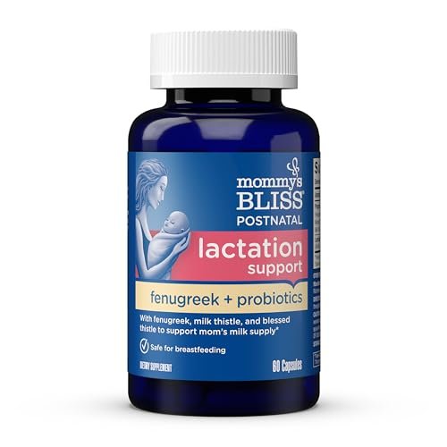 Mommy's Bliss Postnatal Lactation Support Supplement with Probiotics: Support Breastfeeding Milk Supply with Fenugreek, Blessed & Milk Thistle, Postpartum Immune Health While Nursing (60 Servings) - görsel 5