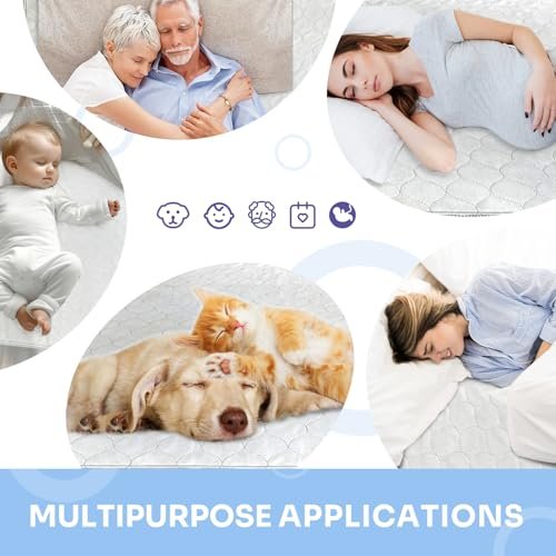 Heavy Absorbency Bed Pad, Washable and – Dimensions: 34 inches x 52 inches x 0.1 cm (thickness) – Image 8