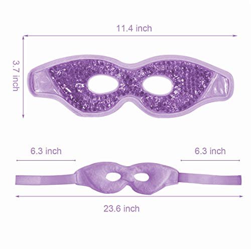 Ruzzut Cooling Gel Eye Mask with Eye Holes, 2 PCS Cold Eye Packs for Puffiness & Swelling, Reusable Hot Cold Compress Heat Ice Gel Pack, Purple and Pink - görsel 13