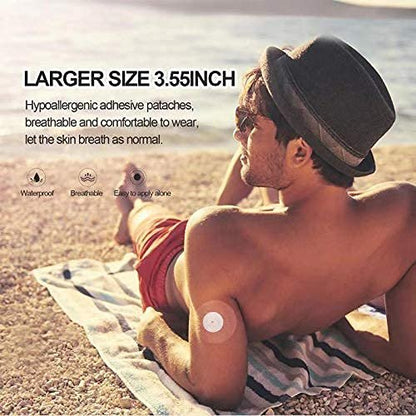 OBUZOO 40Pack Libre Sensor Covers, Waterproof & Breathable Patches for Libre 1/2/3 Plus & Lingo - Clear CGM Patches with No Glue in The Center - Hypoallergenic & Latex-Free 15 Days Long Stay