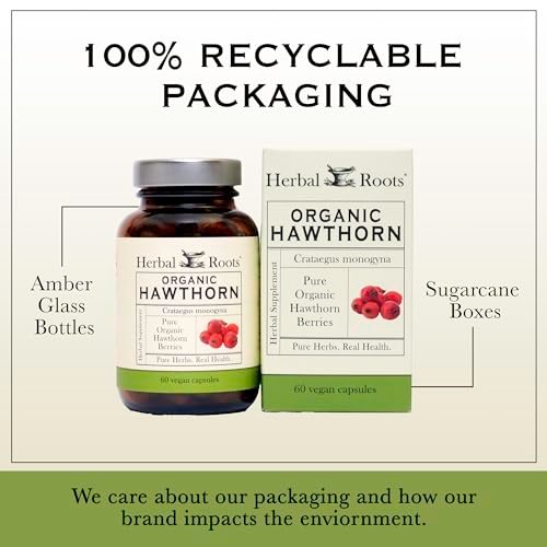 Herbal Roots Organic Hawthorn Berry Capsules – Servings Per Container: 30 – Image 9