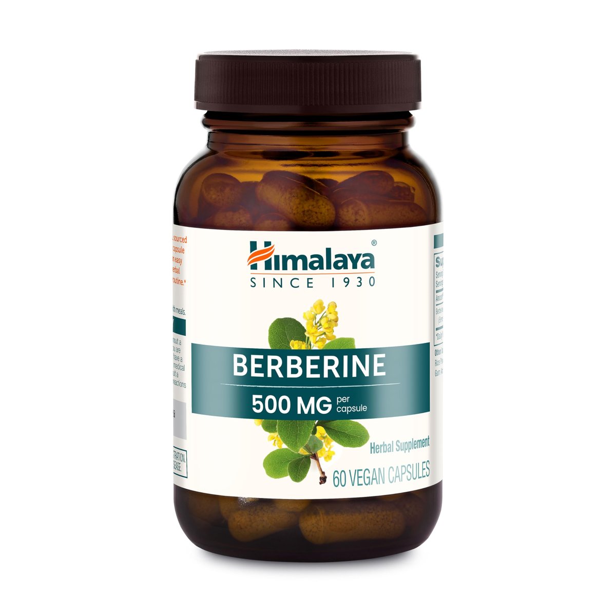 Himalaya Berberine - Herbal Supplement for Supporting Normal Metabolism, Immune, and Digestive Health - Vegan, Gluten Free, 500 mg, 60 Vegetarian Capsules - görsel 11