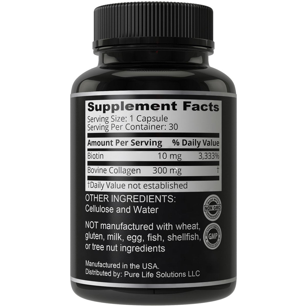 Biotin and Collagen Supplement – 10,000mcg Biotin + Bovine Collagen for Thinning & Brittle Hair. Advanced 2-in-1 Vitamin Complex. Supports Thicker, Healthier Hair Growth for Women, Men - görsel 4