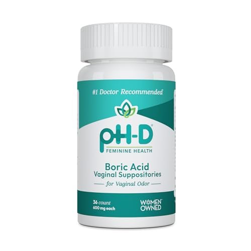 pH-D Feminine Health Support - 600 mg Boric – Odor Control: Effectively helps neutralize vaginal odor, keeping you – Image 2