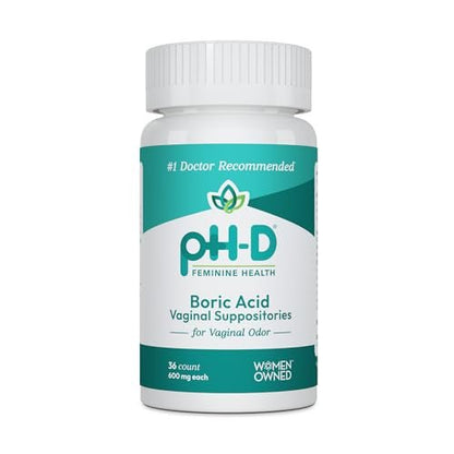 pH-D Feminine Health Support - 600 mg Boric – Odor Control: Effectively helps neutralize vaginal odor, keeping you – Image 2