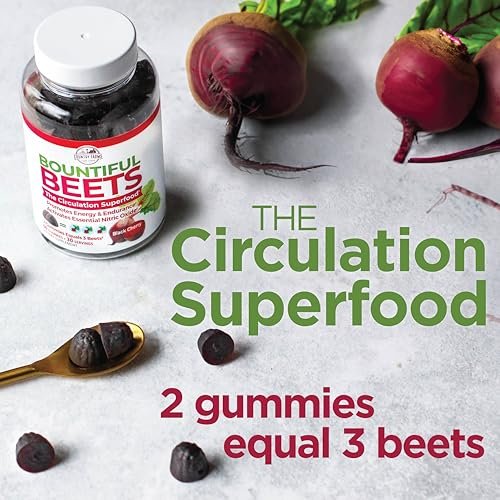 COUNTRY FARMS Bountiful Beets Gummies, Circulation Superfood, Promotes Energy and Endurance, Nitric Oxide Booster, 30 Servings, 60 Count - görsel 5
