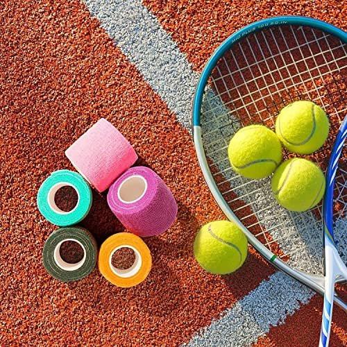 KISEER 30 Pack 2 Inch x 5 Yards Self Adhesive Bandage Assorted Color Breathable Cohesive Bandage Wrap Rolls Elastic Self-Adherent Tape for Stretch Athletic, Sports, Wrist, Ankle - görsel 7