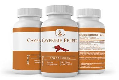 Pure Original Ingredients Cayenne Pepper (100 Capsules) - Always Pure, No Additives or Fillers, Lab Verified