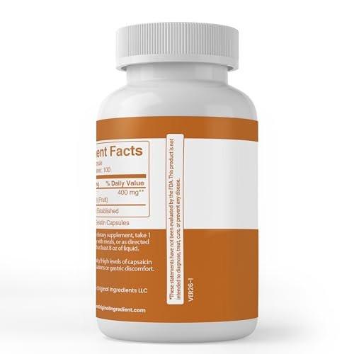 Pure Original Ingredients Cayenne Pepper (100 Capsules) - Always Pure, No Additives or Fillers, Lab Verified - görsel 6
