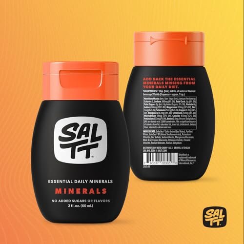 SALTT - Minerals (2 oz) - Trace Mineral Drops - Sodium, Potassium, Magnesium, Zinc, Copper - Ultra Low Carb - Zero Sugar, Vegan, Gluten Free, Non GMO - Daily Electrolytes - Travel Size - By Keto Chow - görsel 17