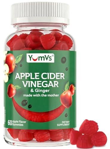 YUM-V'S Apple Cider Vinegar Gummies – ACV Gummies with Ginger & The Mother – Supports Metabolism, Vitality & Daily Wellness – Natural Apple Flavor Vegan, Non-GMO, Gluten-Free, Cider Gummy – 60 Count - görsel 12