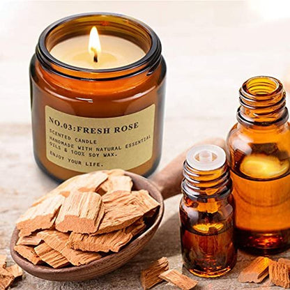 YFYTRE 4 Pack Scented Candle Set Soy Wax – Kraft Wrapping: The candles are packaged in eco-friendly kraft paper, – Image 5