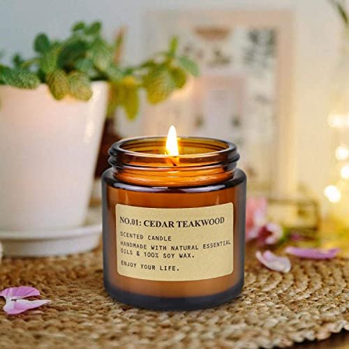 YFYTRE 4 Pack Scented Candle Set Soy Wax – Packaging: Kraft paper wrap – Image 11