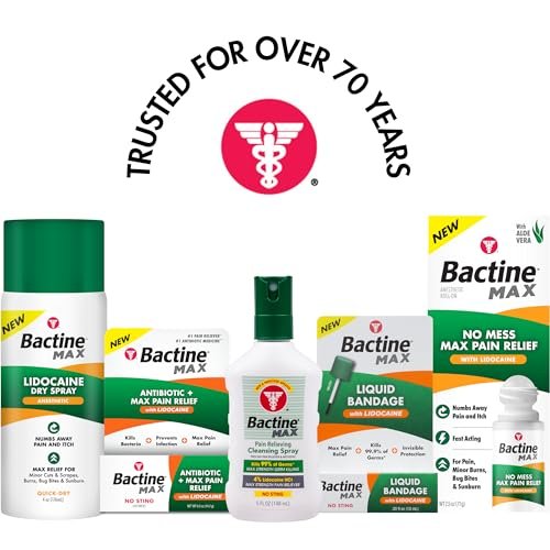 Bactine Max First Aid Antiseptic Wound Wash, Kills 99.9% of Germs from Minor Cuts, Scrapes and Burns with No-Sting, 8 fl Oz - görsel 14