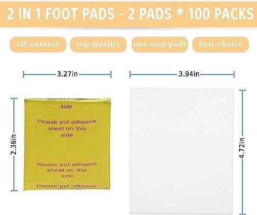 maguja Foot Pads 100 Pcs - Ginger Foot Patch with Natural Bamboo Vinegar & Ginger Powder for Foot Care - görsel 6