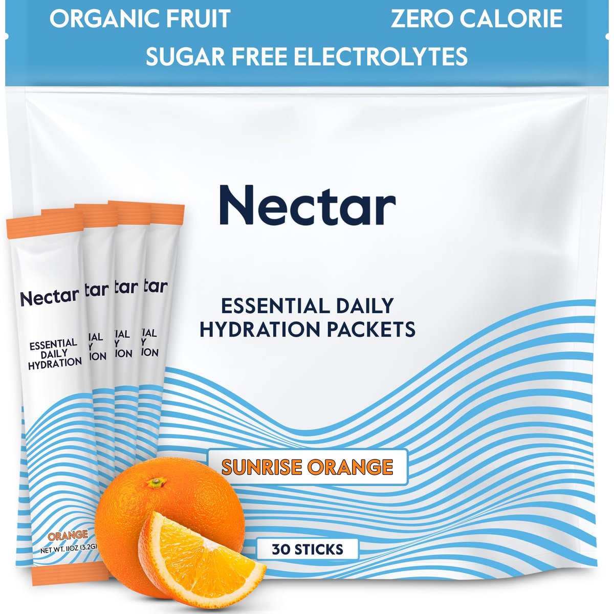 Nectar Hydration Packets - Electrolytes – Zero Sugar and Zero Calories: Unlike many sports drinks, Nectar – Image 1