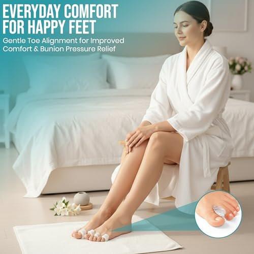 Iconikal 8-Pack Gel Toe Spacers, Medium, Bunion Cushion Separator Corrector & Foot Pain Relief - görsel 9