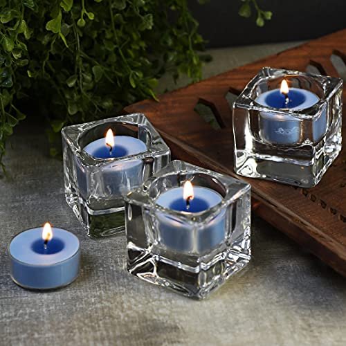 DEYBBY SoyWax Scented Tealight, 12 Pack Natural Fragrance Long Lasting Clear Cup Aromatherapy Candle Set, Smokeless & Long Lasting | for Gift, Anniversary, Restaurant | Ocean Breeze - görsel 12