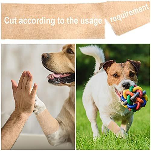 [8 Pack 4" x 5 Yards] Beige-Self Adhesive Cohesive Bandage Wrap, Self Adherant Non-Woven Wrap Rolls, Athletic Tape for Wrist, Ankle, Hand, Leg, Premium-Grade Medical Stretch Wrap - görsel 6