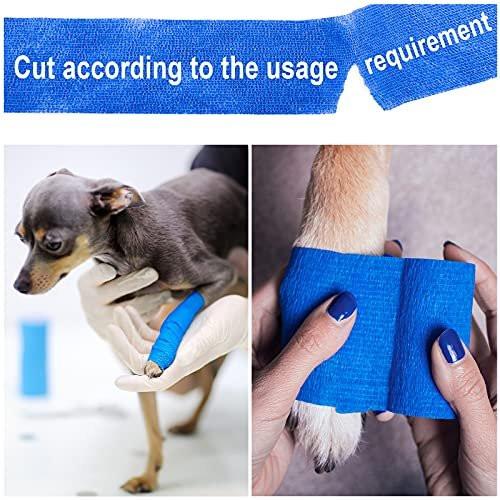 [8 Pack-4" x5Yards] Assorted Color- Self Adhesive Bandages Wrap, Athletic Elastic Cohesive Bandage for Vet Wrap, Sports Injury, Strain, Knee&Wrist, Ankle Sprains. First Aid Non-Woven Bandages - görsel 5