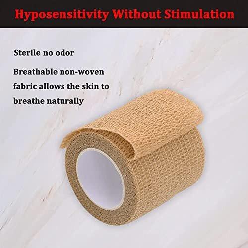 WeTop 24 Pack Self Adhesive Bandage Wrap 2 Inch, Athletic Elastic Non Woven Cohesive Bandage for Sports, Wrist, Ankle Sprains, Swelling and Vet Wrap (Rainbow) - görsel 12