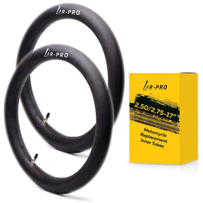 (2-Pack) 2.50/2.75-17” (70/100-17) Motorcycle Inner Tubes - Compatible with Honda, Coolster, TaoTao, 110cc, 125cc, and 140cc, Dirt Bikes, Moped, and Scooters and More
