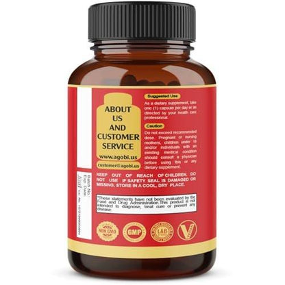 agobi 9in1 Brain Support Supplement - Concentrated Ashwagandha Root, Gotu Kola Powder, Bacopa Monnieri Powder and More - 90 Capsules - 3 Months Supply