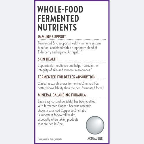 New Chapter Zinc Supplement, Fermented Zinc Complex, ONE Daily for Immune Support + Skin Health, Mineral-Balancing Formula Rich in Copper, Easy to Swallow & Digest, 60 Count (2 Month Supply) - görsel 10
