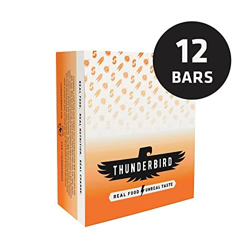 Thunderbird Real Food Energy Bars, Cashew Fig Carrot, 1.7 oz, 12 Pack – No Added Sugar, Grain & Gluten Free, Non-GMO - görsel 1